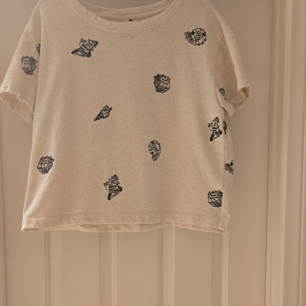 Anthropologie Kids Cream Graphic Tee